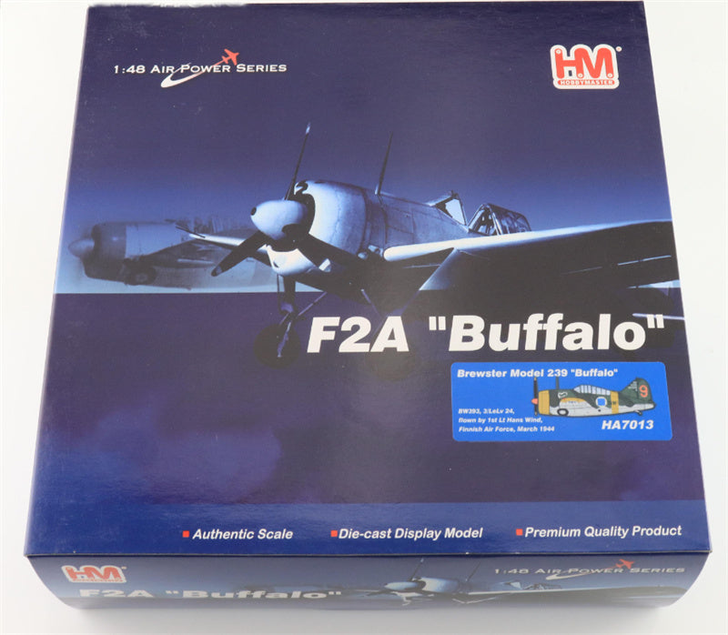 HOBBY MASTER Brewster Model 239 Buffalo BW393 3/LeLv 24 Finnish Air ce March 1944 1:48 Aircraft Pre-built Model