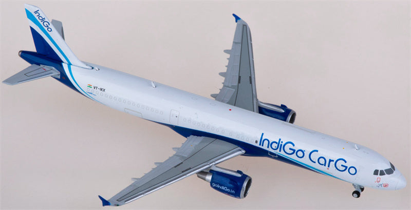 JC Wings IndiGo Cargo Airbus A321 VT-IKX 1:400 Diecast Model view 4