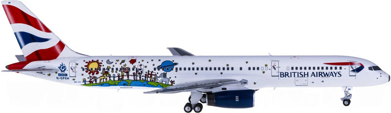 NG Models British Airways for Boeing 757-200 G-CPEM 1:400 Airplane Pre-built  Airliner Model Display