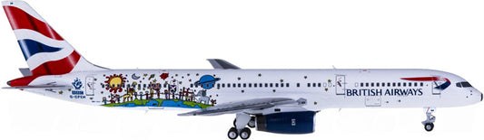 NG Models British Airways for Boeing 757-200 G-CPEM 1:400 Airplane Pre-built  Airliner Model Display