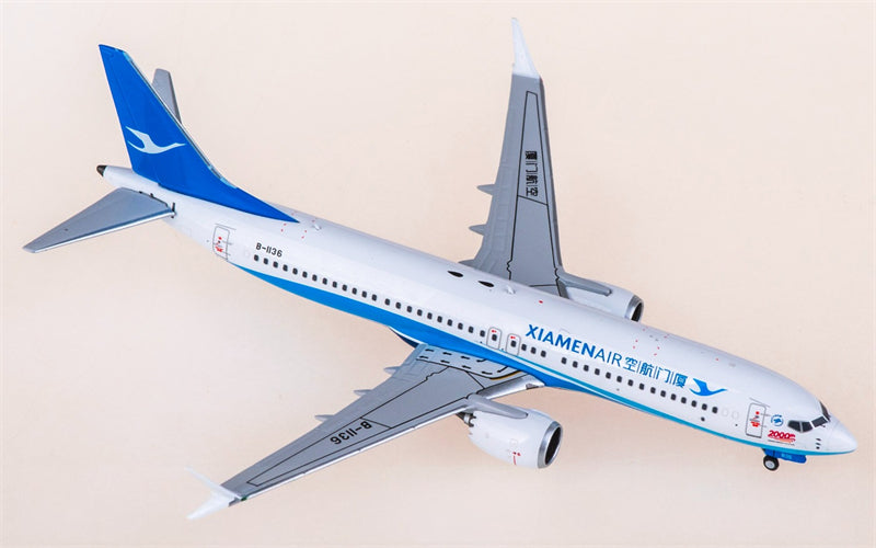 NG Models 1:400 XiamenAir Boeing 737 MAX 8 B-1136 Model