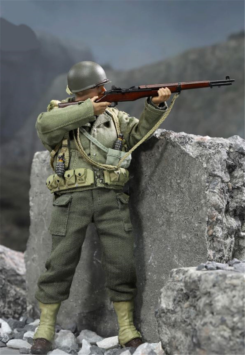DID Palm Hero Series WWII US 2nd Ranger Battalion Series 3rd Private Caparzo 1:12 Soldier Pre-built Model