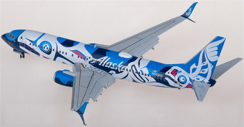 Geminijets Alaska Airlines Boeing 737-800S N559AS Flaps Down 1:200 Diecast Model view 3