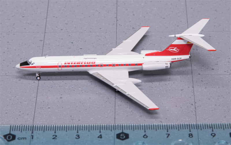 PandaModel Interflug TU-134A DDR-SCP 1:400 Aircraft Pre-built Model