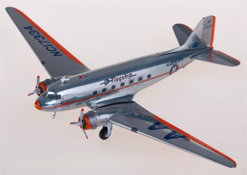 JC Wings American Airlines Douglas DC-3 NC17334 1:200 Diecast Model view 1