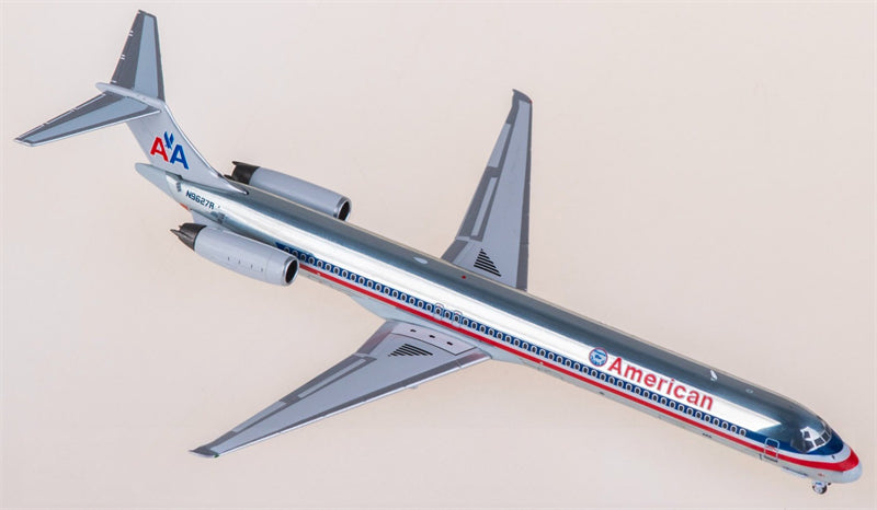NG Models American Airlines McDonnell Douglas MD-82 N9627R 1:400 Diecast Model view 1