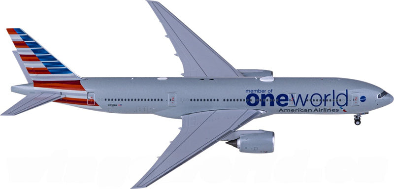 NG Models American Airlines Boeing 777-200ER N791AN member of oneworld 1:400 Diecast Model view 3