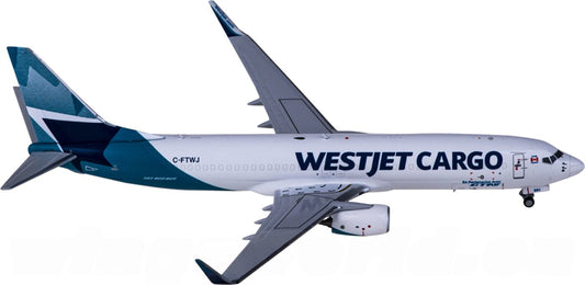 NG Models WestJet Cargo Boeing 737-800 C-FTWJ 1:400 Diecast Model view 1