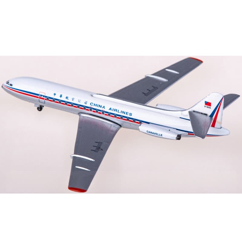 YU ModeL China Airlines Sud Aviation SE-210 B-1856 1:400 Aircraft Pre-built  Airliner Model Display