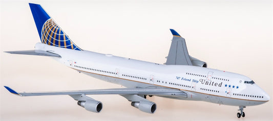 JC Wings United Airlines Boeing 747-400 N118UA 1:200 Diecast Model view 1