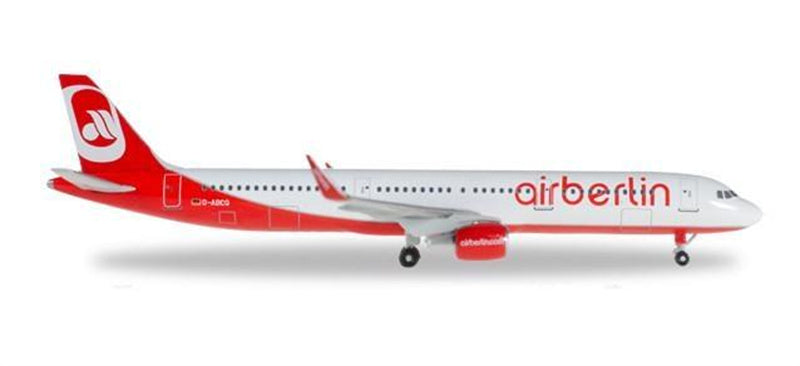 Herpa airberlin Airbus A321 D-ABCQ 1:500 Diecast Model view 1