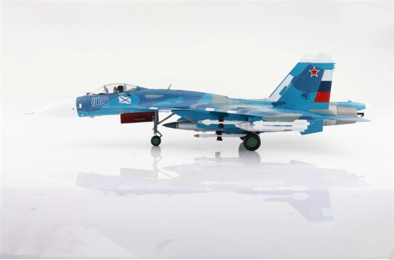 HOBBY MASTER Su-27K Sea Flanker Bort 109 aircraft carrier Admiral Kuznetsov Mediterranean Sea 1996 (with KH-41 Moskit missile) 1:72 Airplane Pre-built Model