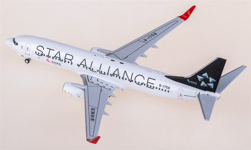 AeroPolaris Shenzhen Airlines for Boeing 737-800 B-1758 1:400 Airplane Pre-built  Airliner Model Display