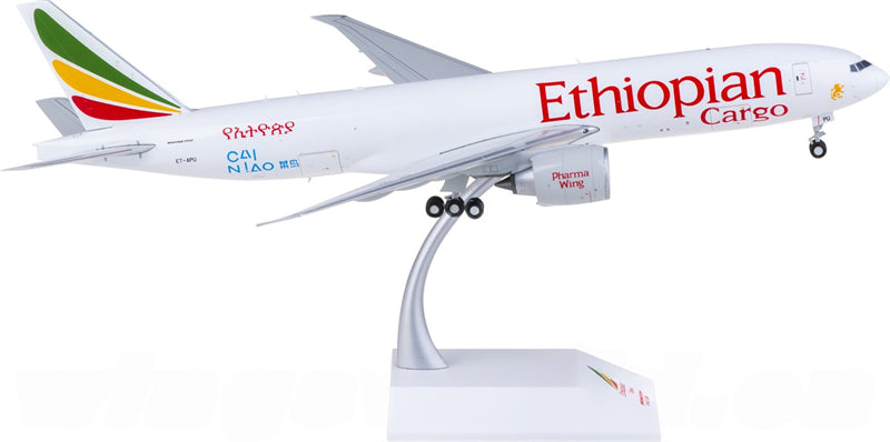JC Wings Ethiopian Airlines Boeing 777-200LRF ET-APU 1:200 Diecast Model view 1