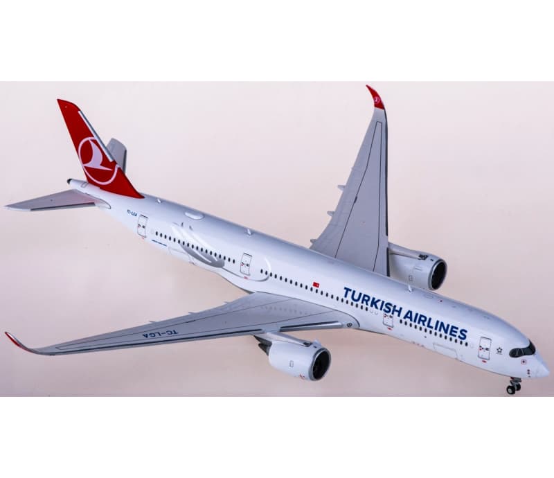 JC Wings Turkish Airlines Airbus A350-900XWB TC-LGA 1:400 Aircraft Pre-built  Airliner Model Display