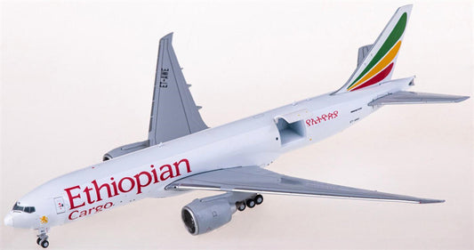 JC Wings Ethiopian Airlines for Boeing 777-200F ET-AWE 1:400 Airplane Pre-built Airliner Model Display