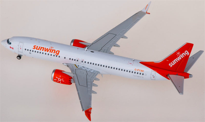 JC Wings Sunwing Airlines Boeing 737 MAX 8 C-FYXC 1:400 Diecast Model view 2