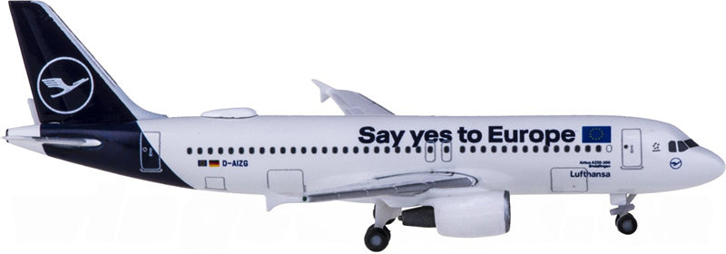 Herpa Lufthansa for Airbus A320 D-AIZG Say yes to Europe 1:500 Airplane Pre-built  Airliner Model Display