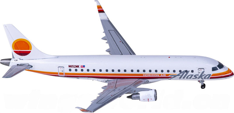 Geminijets Alaska Airlines for Embraer ERJ-175 N652MK 1:400 Airplane Pre-built  Airliner Model Display