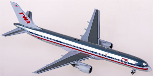 NG Models TWA Boeing 757-200 N704X 1:400 Diecast Model view 1