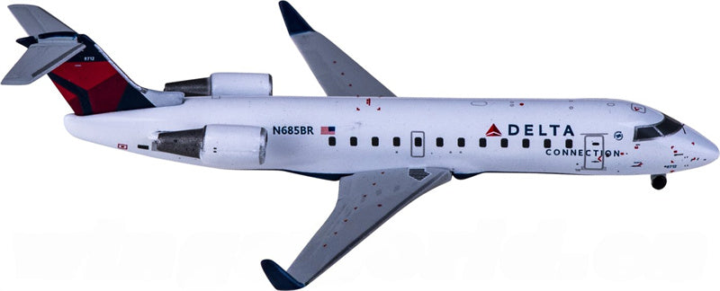 Geminijets Delta Air Lines for Bombardier CRJ200LR N685BR 1:400 Airplane Pre-built  Airliner Model Display