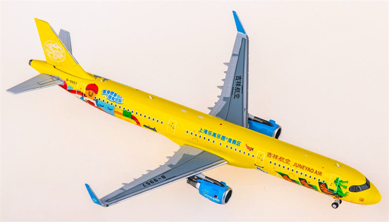 NG Models 1:400 Juneyao Airlines Airbus A321 B-9957 Diecast Model view 3