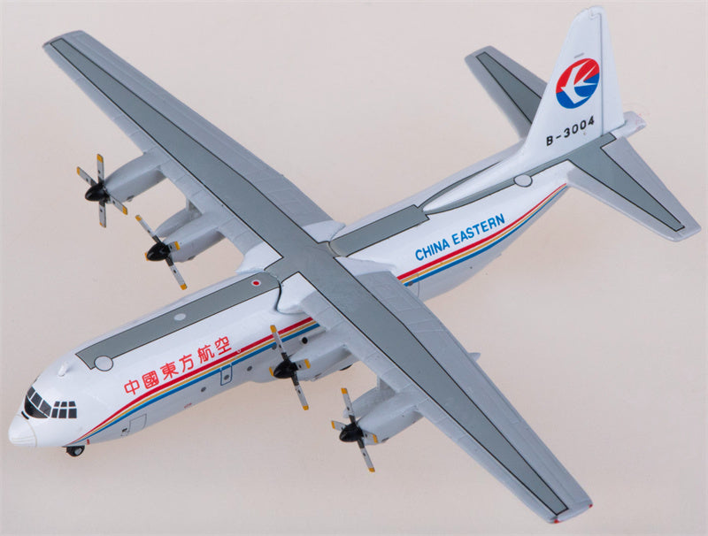 Yu China Eastern Lockheed L-100-30 B-3004 1:400 Diecast Model view 2
