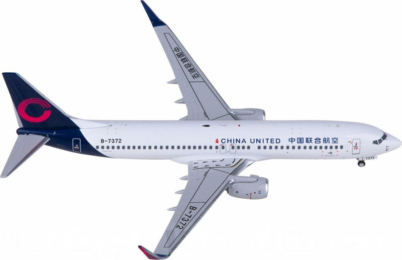 NG Models China United Airlines Boeing 737-800 B-7372 1:400 Diecast Model view 1