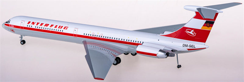 Herpa Interflug for Ilyushin IL-62M DM-SEL 1:200 Airplane Pre-built  Airliner Model Display