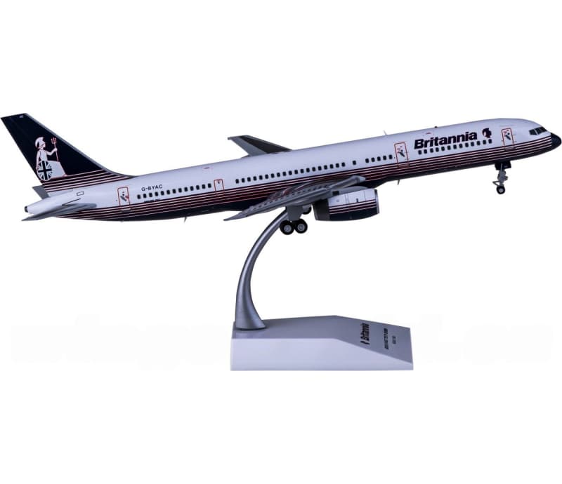 JC Wings Britannia Boeing 757-200 G-BYAC 1:200 Aircraft Pre-built  Airliner Model Display