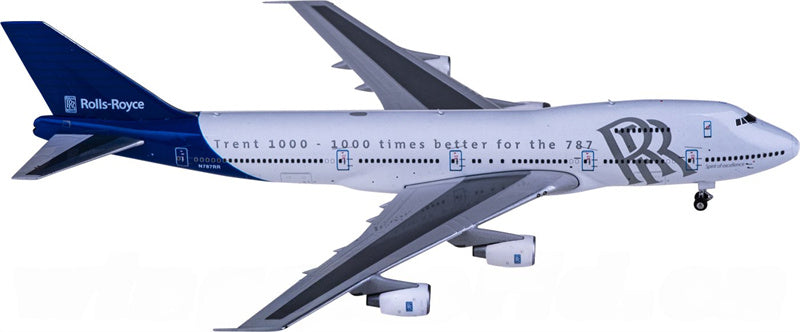 Phoenix Rolls Royce Boeing 747-200 N787RR 1:400 Diecast Model view 1