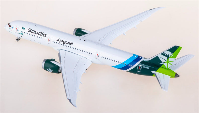 Geminijets Saudia for Boeing 787-9 HZ-ARB Flaps Down 1:400 Airplane Pre-built  Airliner Model Display