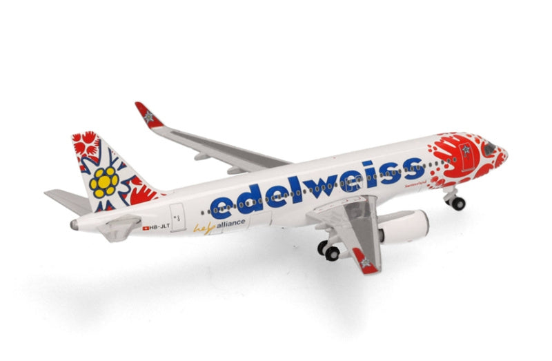 Herpa Edelweiss Air Airbus A320 HB-JLT 1:500 Diecast Model view 3