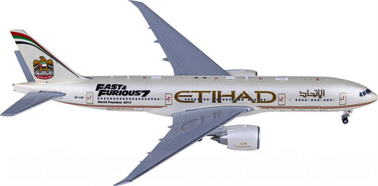 JC Wings 1:400 Etihad Airways Boeing 777-200LR A6-LRE Model