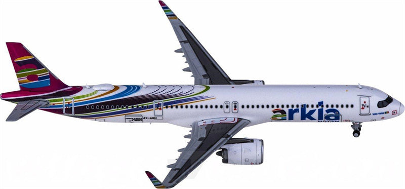 JC Wings Arkia Airbus A321neo 4X-AGH 1:400 Airplan Diecast Model view 1