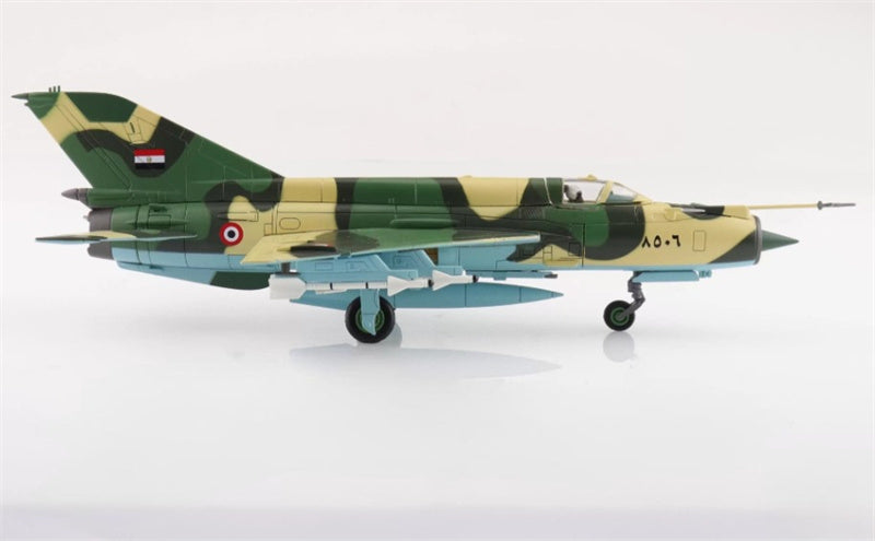 HOBBY MASTER MIG-21MF Nile Valley late scheme Egyptian Air Foroe 1970s 1:72 Airplane Pre-built Model
