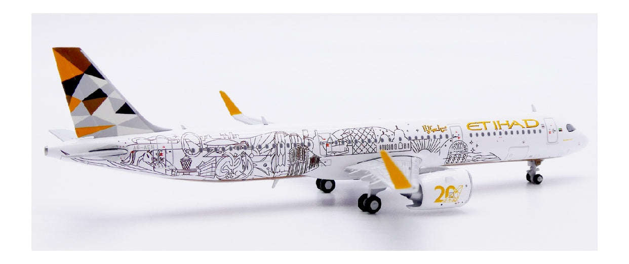 JC Wings 1:400 Etihad Airways Airbus A321neo A6-AEN  DIECAST Model