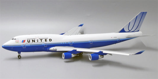 JC Wings 1:200 United Airlines Boeing 747-400 N199UA Flaps down DIECAST Model