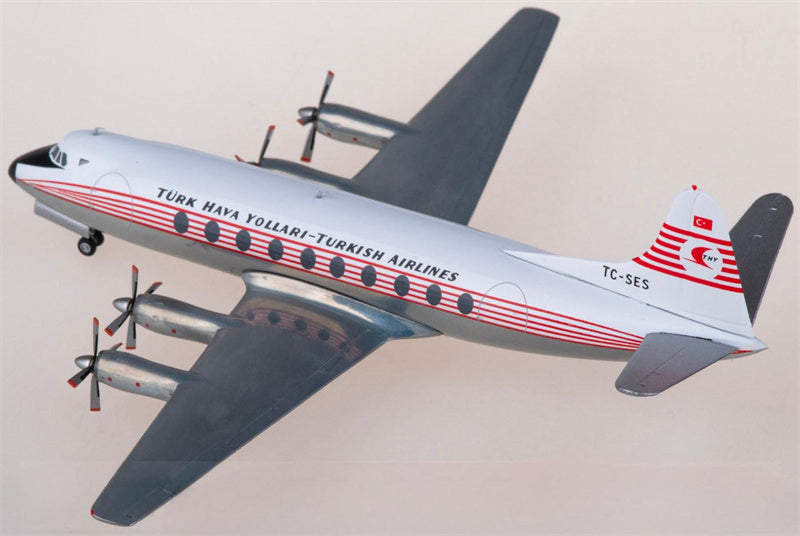 Herpa Turkish Airlines Vickers Viscount 700 TC-SES 1:200 Aircraft Pre-built  Airliner Model Display