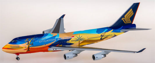 SQ Wings Singapore Airlines for Boeing 747-400 9V-SPK 1:200 Airplane Pre-built  Airliner Model Display