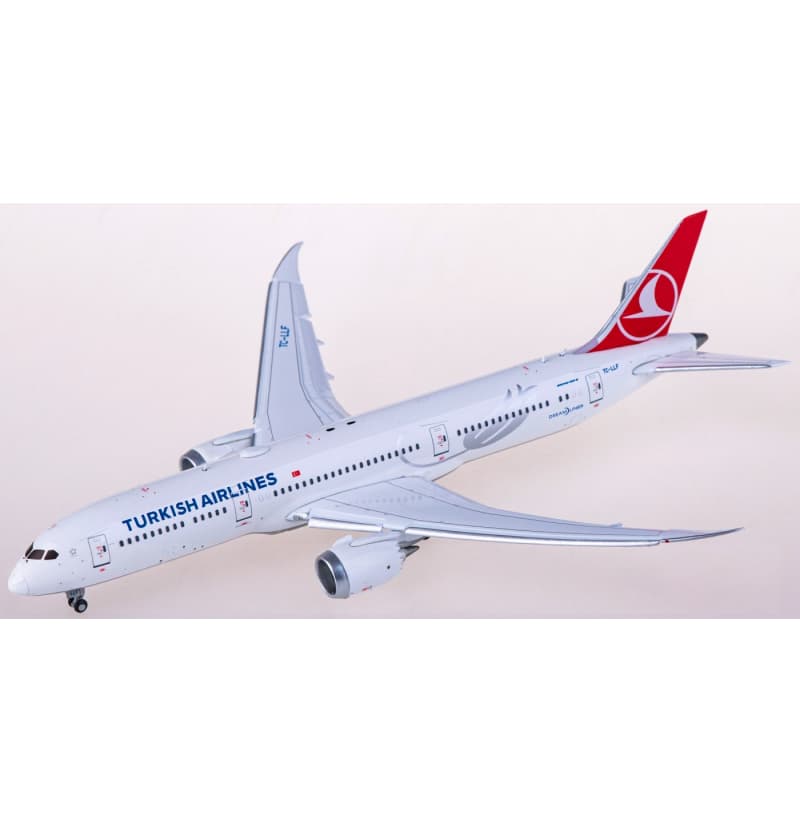 JC Wings Turkish Airlines Boeing 787-9 Dreamliner TC-LLF Flaps down 1:400 Aircraft Pre-built  Airliner Model Display