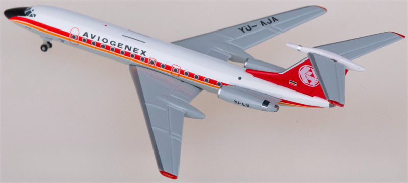 Herpa Aviogenex for Tupolev TU-134A YU-AJA 1:500 Airplane Pre-built  Airliner Model Display