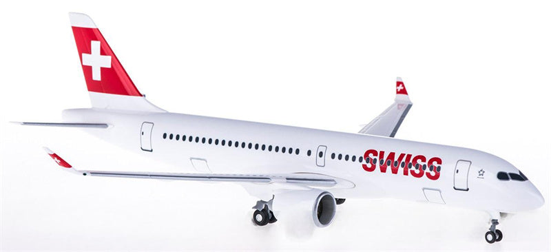 Hogan Swiss for Bombardier CS300 1:200 Aircraft Pre-built  Airliner Model Display