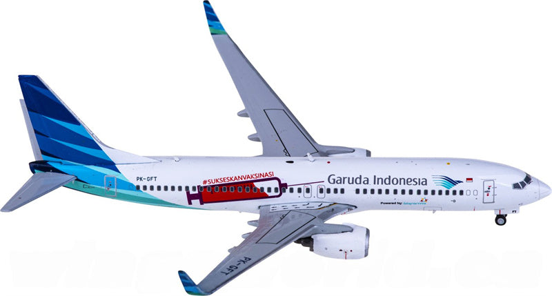 JC Wings Garuda Indonesia Boeing 737-800 PK-GFT 1:400 Diecast Model view 2