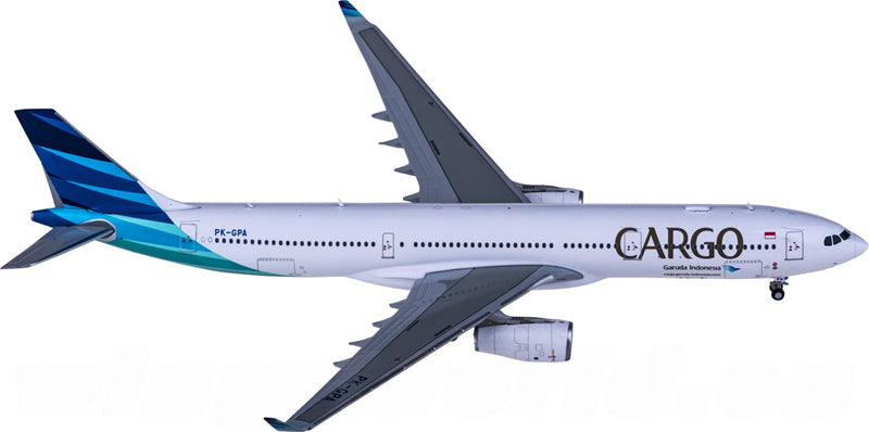 JC Wings Garuda Indonesia Cargo Airbus A330-300 PK-GPA 1:400 Diecast Model view 2