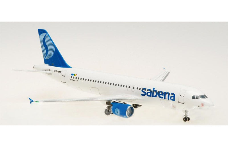 AeroClassics Sabena Airbus A320 OO-SNF 1:400 Aircraft Pre-built  Airliner Model Display