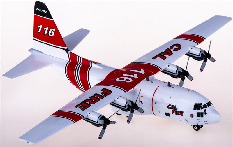Herpa CAL Fire Lockheed Martin C-130H Hercules 116 1:200 Diecast Model view 3