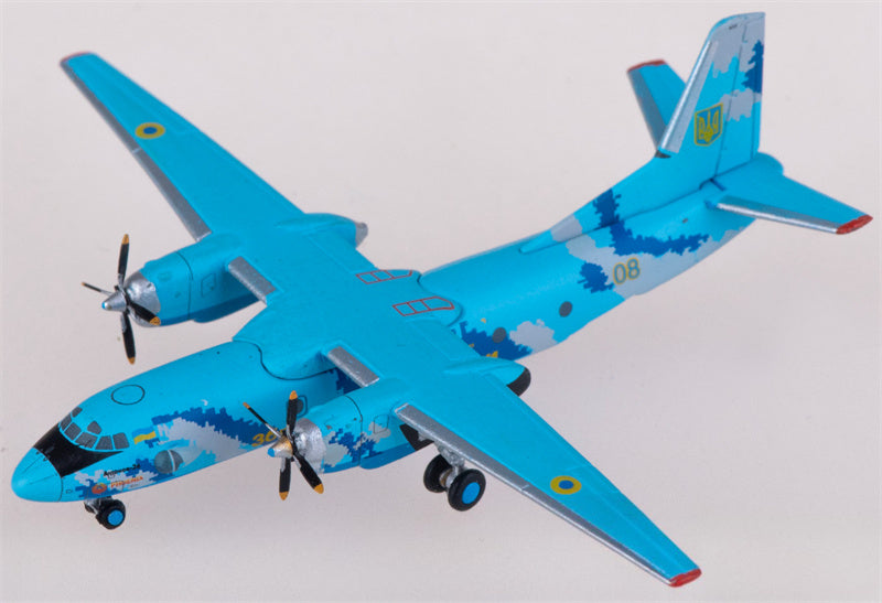 JC Wings Ukrainian Air Force for Antonov An-26 08 1:400 Airplane Pre-built  Airliner Model Display