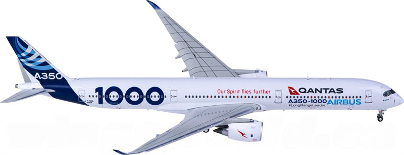 JC Wings Airbus A350-1000 F-WMIL Flaps Down 1:400 Airplane Pre-built Airliner Model Display