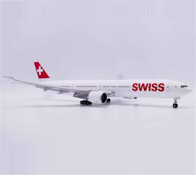 JC Wings Swiss Boeing 777-300ER HB-JNG Flaps Down 1:200 Diecast Model view 3